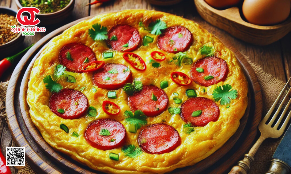 Cách Làm Món Trứng Chiên Lạp Xưởng Xông Khói